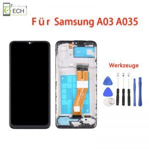 Für Samsung Galaxy A03 SM-A035F LCD Display mit Rahmen Touch Screen Bildschirm Ersatzteil 