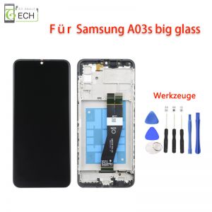 Für Samsung Galaxy A03S SM-A037 (BIG GLAS) LCD Display mit Rahmen Touchscreen Bildschirm