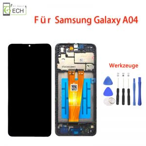 Für Samsung Galaxy A04 SM-A045 LCD Display mit Rahmen Touch Screen Bildschirm