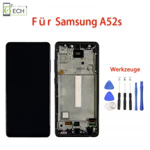 Für Samsung Galaxy A52s 5G A528B LCD (OLED) Display Touch Screen Bildschirm mit Rahmen schwarz
