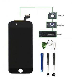 Für iPhone 5s Schwarz LCD Display Touchscreen Retina HD + Werkzeug + Panzerfolie