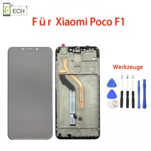 Für Xiaomi Poco F1 LCD Bildschirm Display Touchscreen Rahmen Schwarz