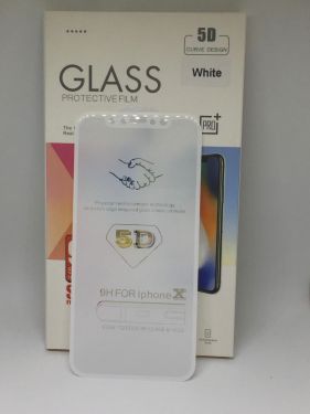 Für iPhone X XS Schutzfolie Schutzglas 9H Glas 360° Full Screen weiß 