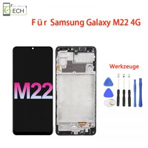 Für Samsung Galaxy M22 2021 M225 LCD Display mit Rahmen Touchscreen Bildschirm
