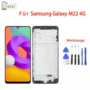 Für Samsung Galaxy M22 2021 M225 LCD (OLED) Display mit Rahmen Bildschirm