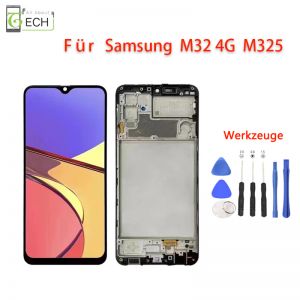 Für Samsung Galaxy M32 M325 LCD (OLED) Display mit Rahmen Bildschirm
