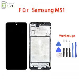 Für Samsung M51 M515F mit Rahmen LCD Display Touch Screen Bildschirm mit Werkzeuge