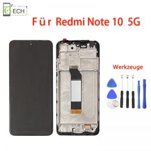 Für Xiaomi Redmi Note 10 5G Display LCD mit Rahmen Bildschirm Touch Screen