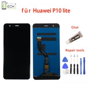 Für Original Huawei P10 Lite  LCD Display  Touchscreen Schwarz + Werkzeuge