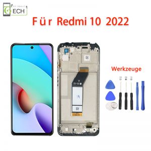 Für Xiaomi Redmi 10 2022 LCD Display mit Rahmen Bildschirm Touch Screen