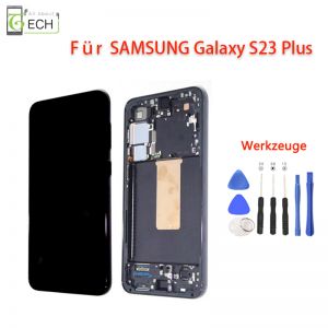  OLED Display für Samsung Galaxy S23 Plus S916 LCD + Rahmen Touchscreen Schwarz